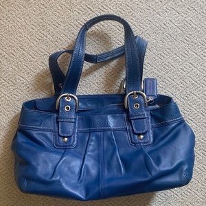 Blue Leather Coach Bag